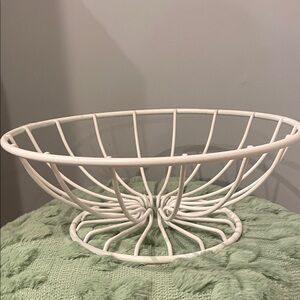 White Wire Fruit Basket
